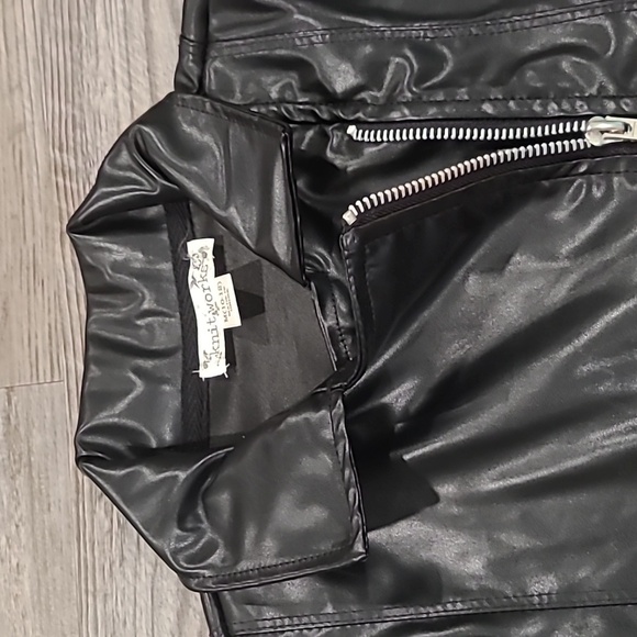 Knitworks Faux Leather Jacket Size Large 10/12 - Picture 2 of 3